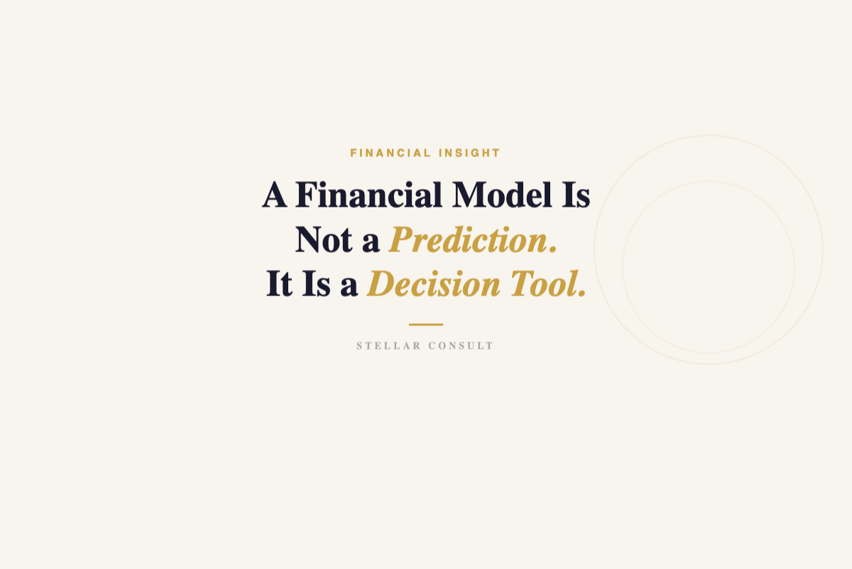 Stellar Consult blog - Financial models as decision tools