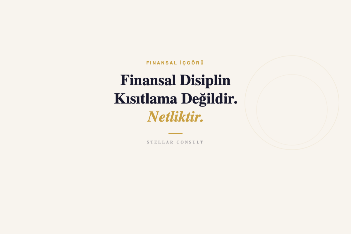 Stellar Consult blog - Finansal disiplin