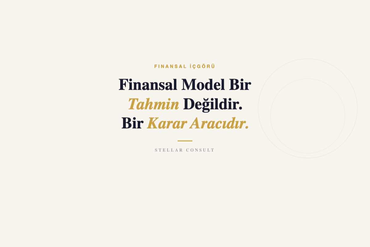 Stellar Consult blog - Finansal model rehberi